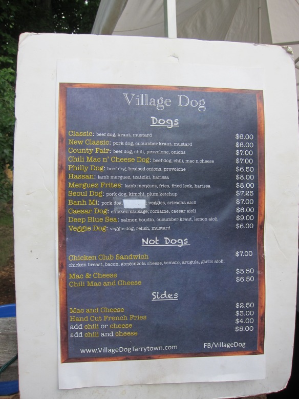 Village Dog menu